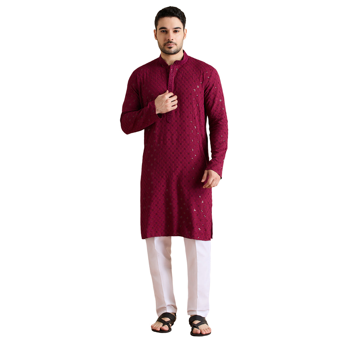 Chikankari Kurta Pyjama Set