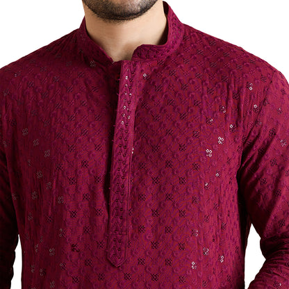 Chikankari Kurta Pyjama Set