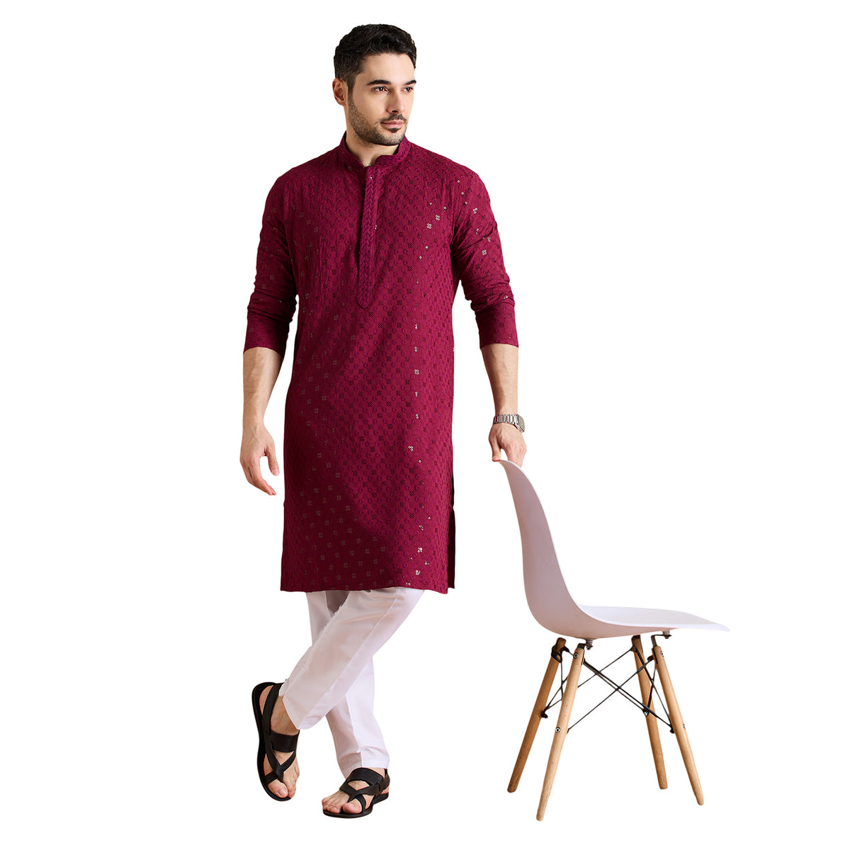 Chikankari Kurta Pyjama Set