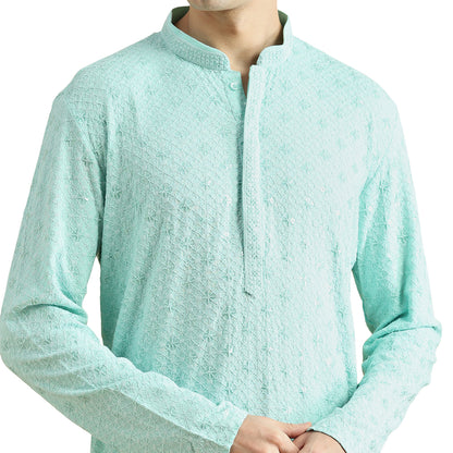 Chikankari Kurta Pyjama Set