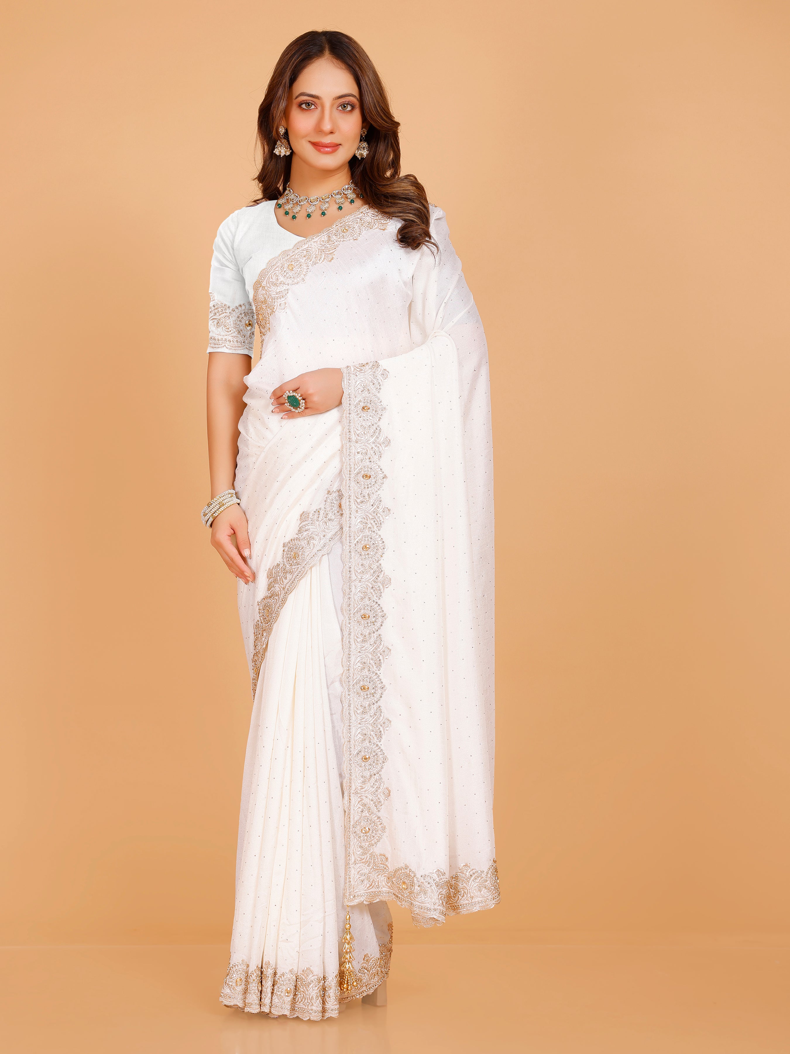 Bhavya Silk Embroidered Saree