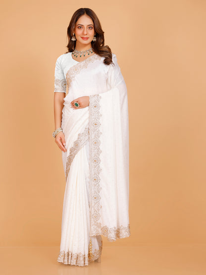 Bhavya Silk Embroidered Saree