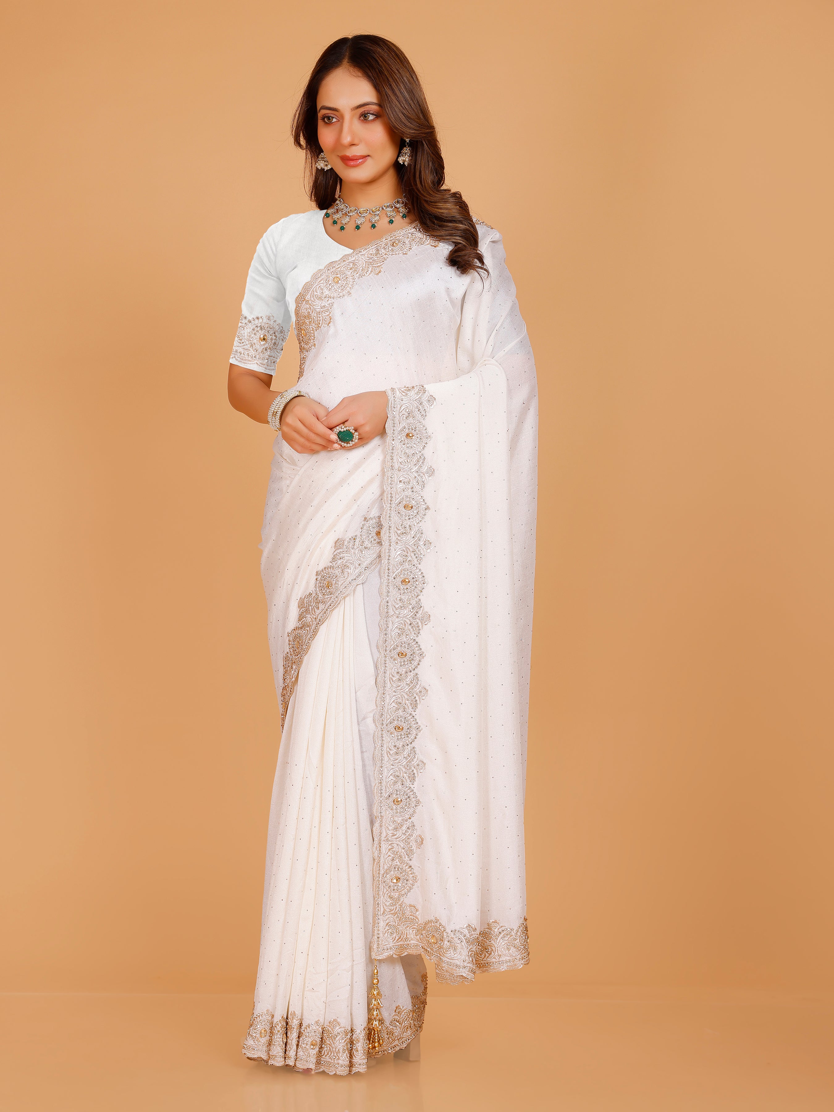 Bhavya Silk Embroidered Saree