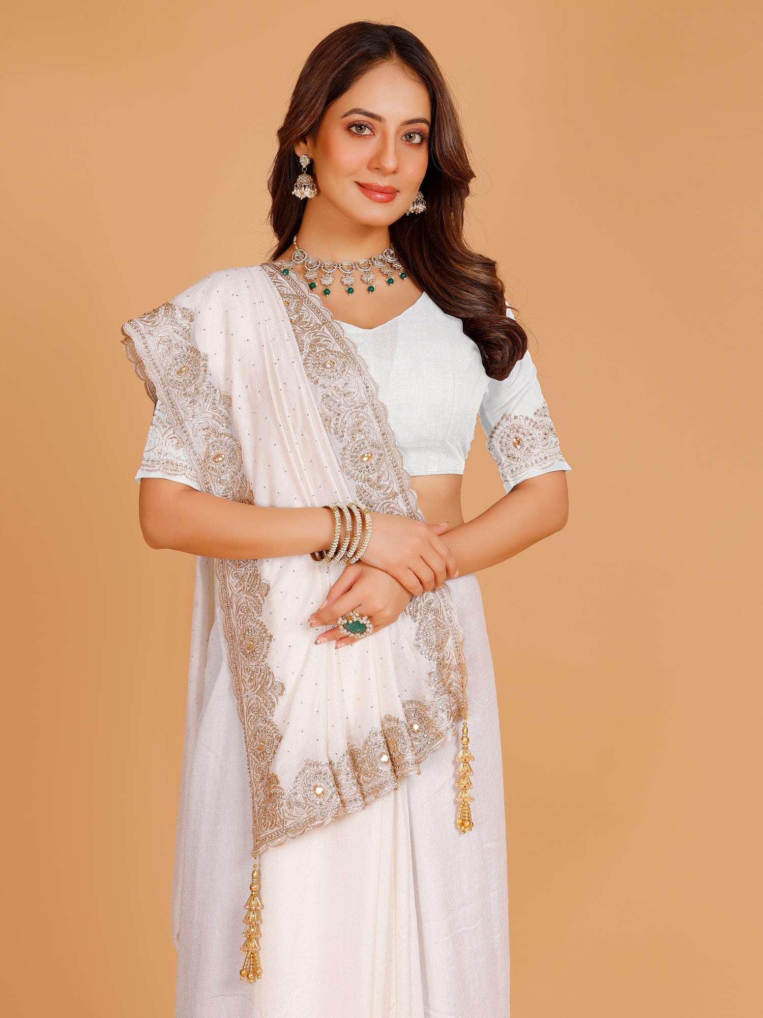 Bhavya Silk Embroidered Saree