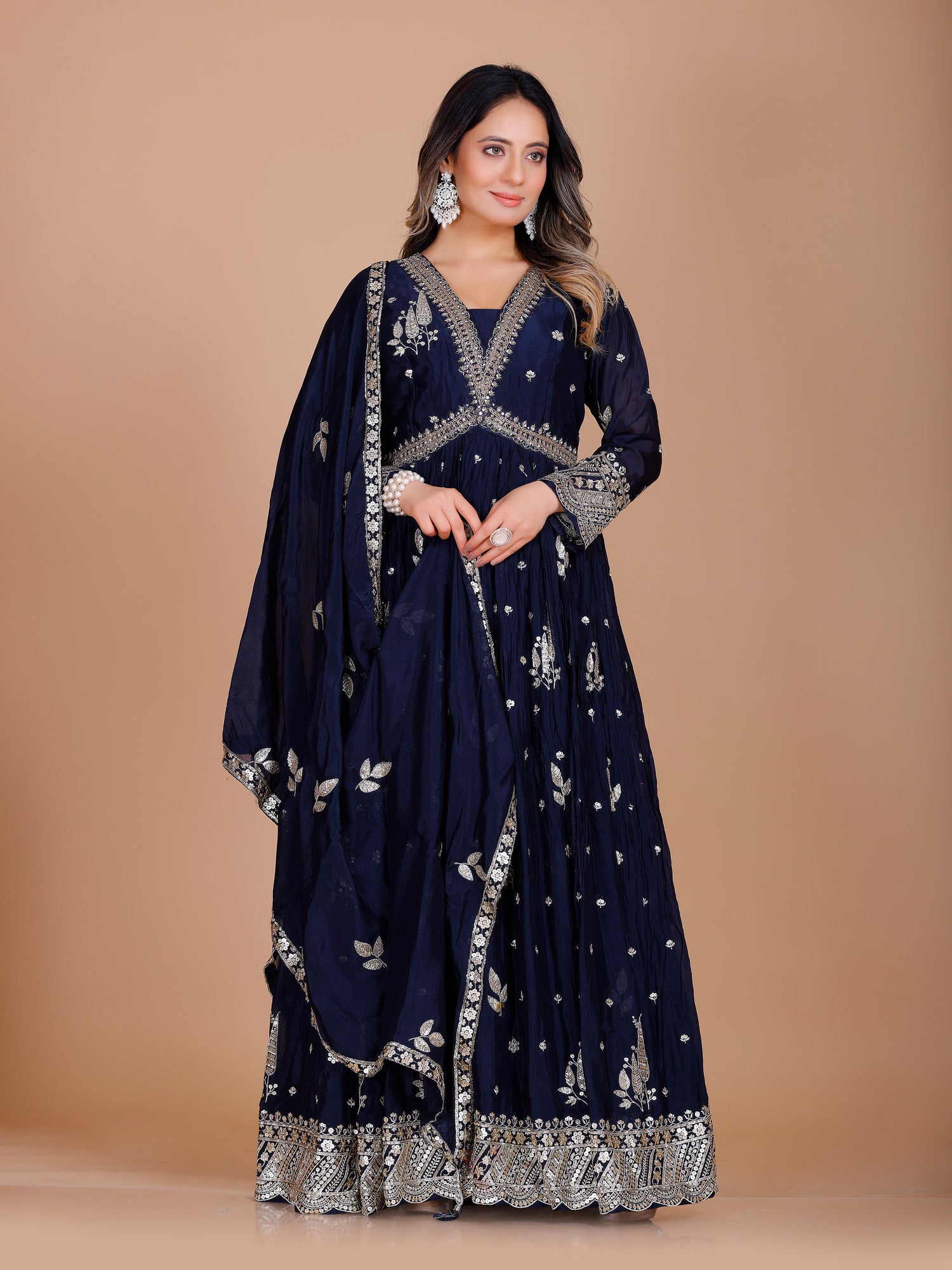 Zarina Gown With Dupatta - Roop Darshan