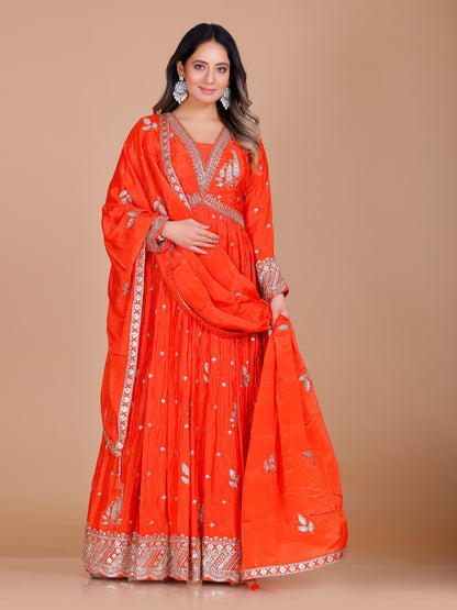 Zarina Gown With Dupatta - Roop Darshan