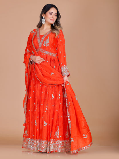 Zarina Gown With Dupatta - Roop Darshan