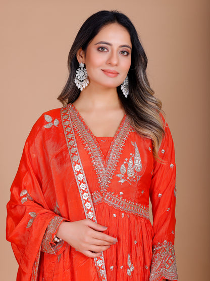 Zarina Gown With Dupatta - Roop Darshan