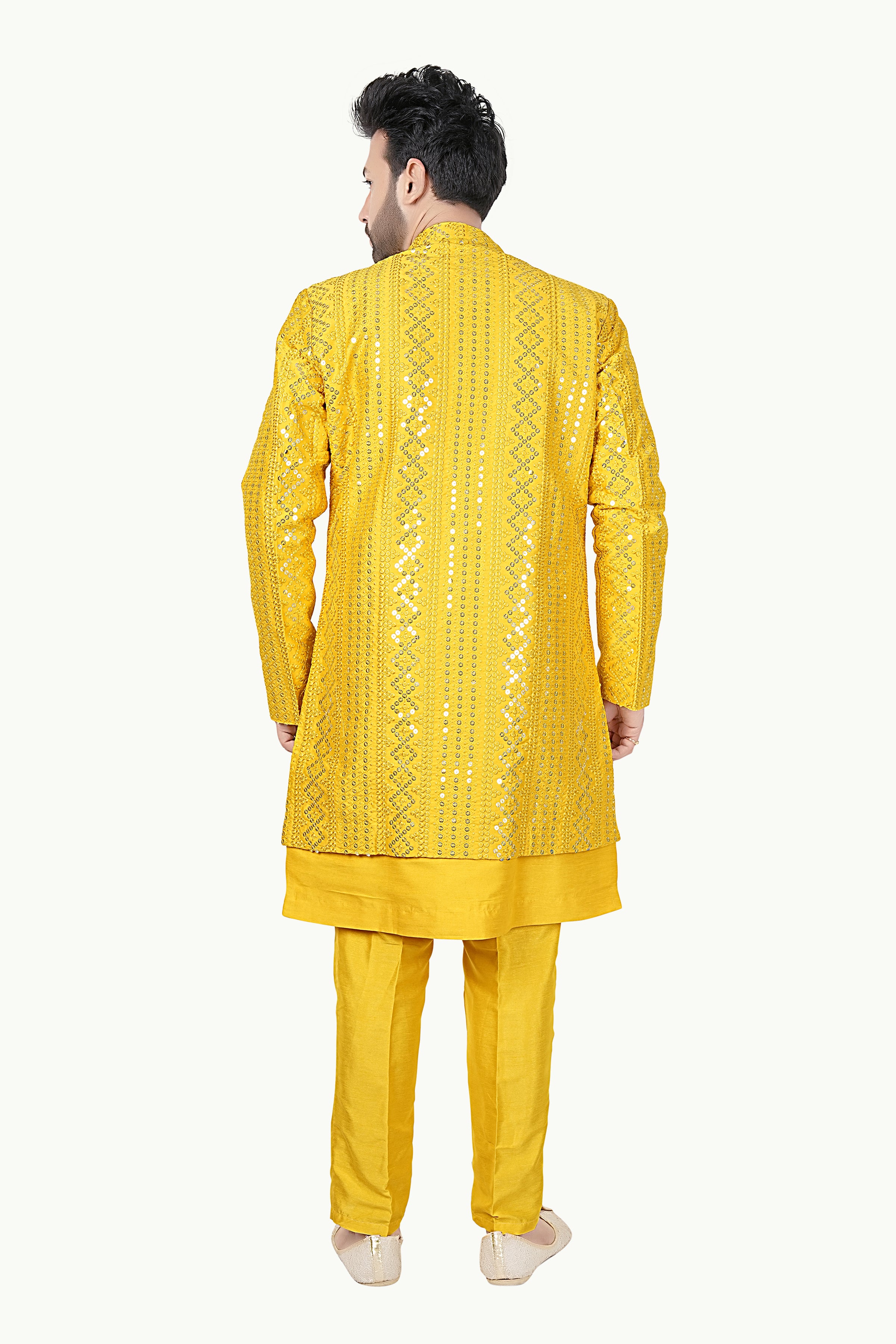 Mens Kurta Set With Jacket - Roop Darshan