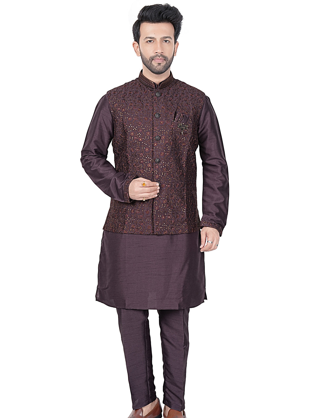 Mens Kurta Set With Jacket
