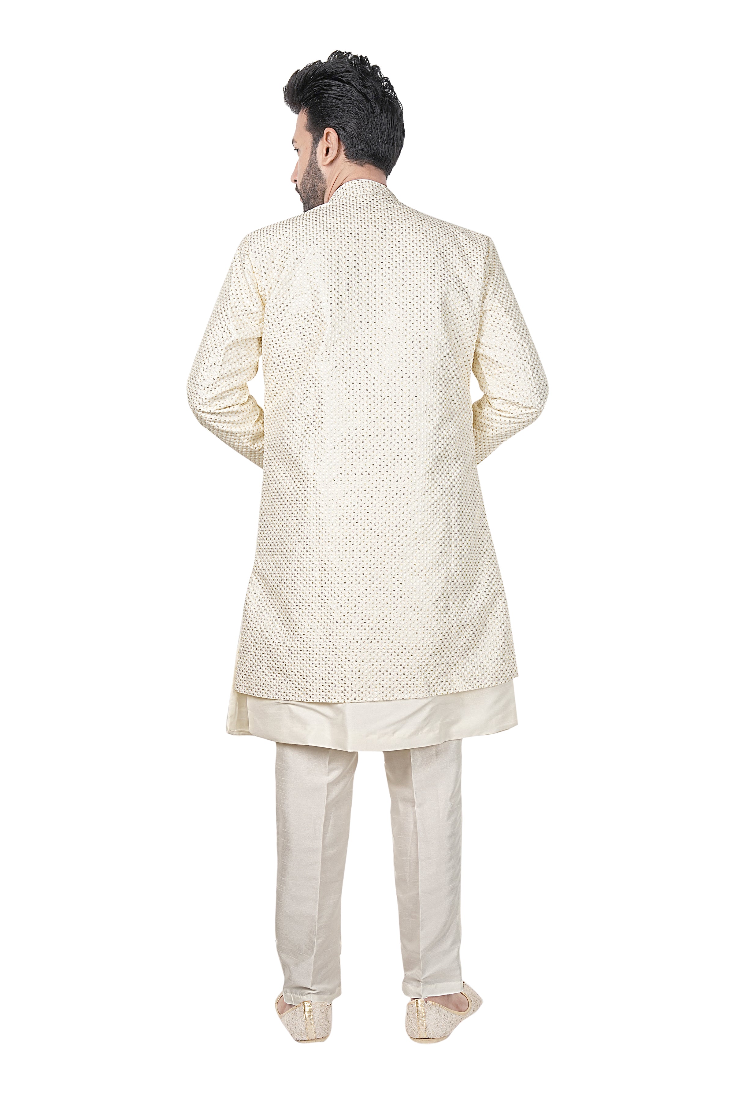 Mens Kurta Set With Jacket - Roop Darshan