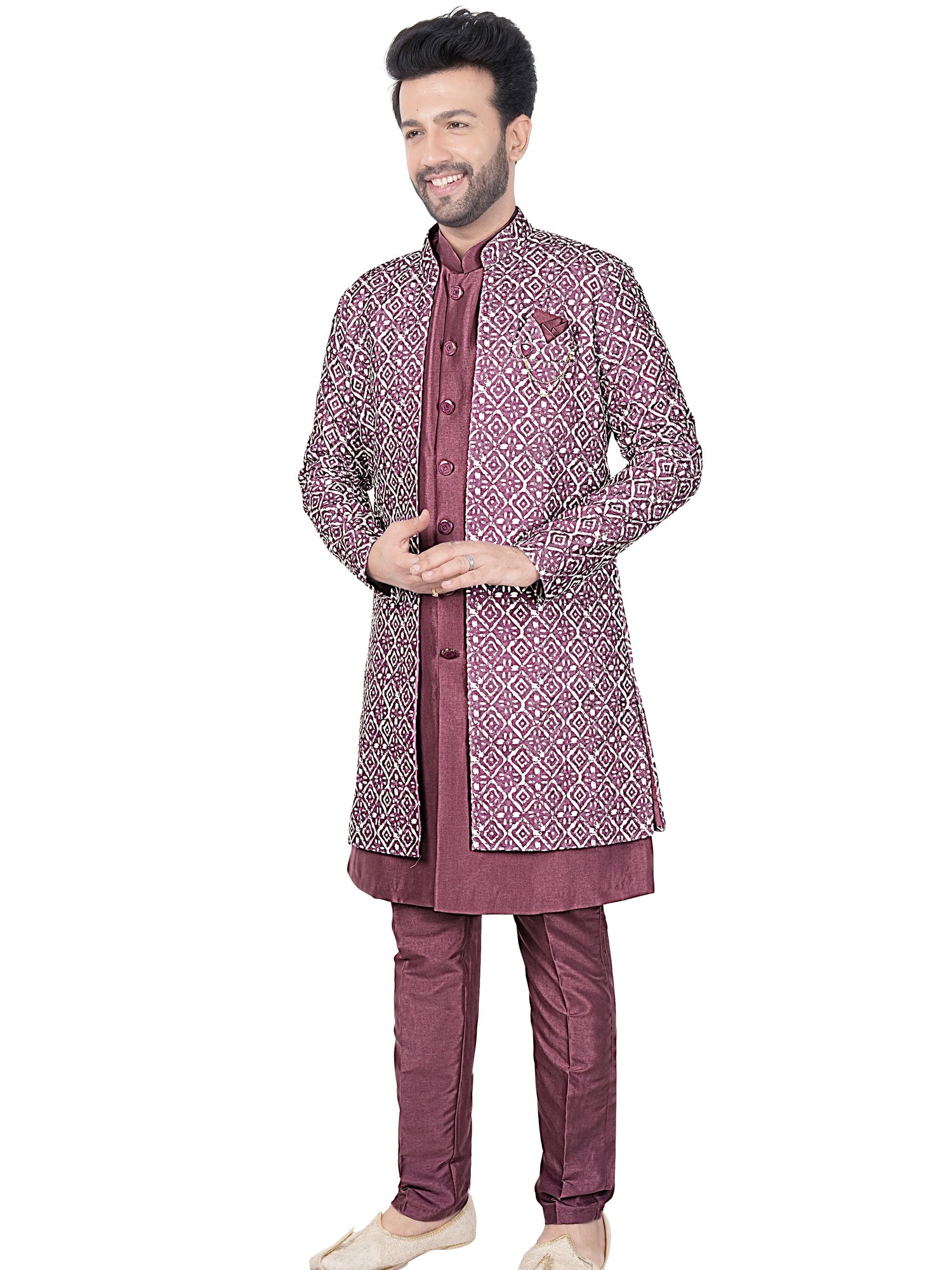 Mens Kurta Set With Jacket