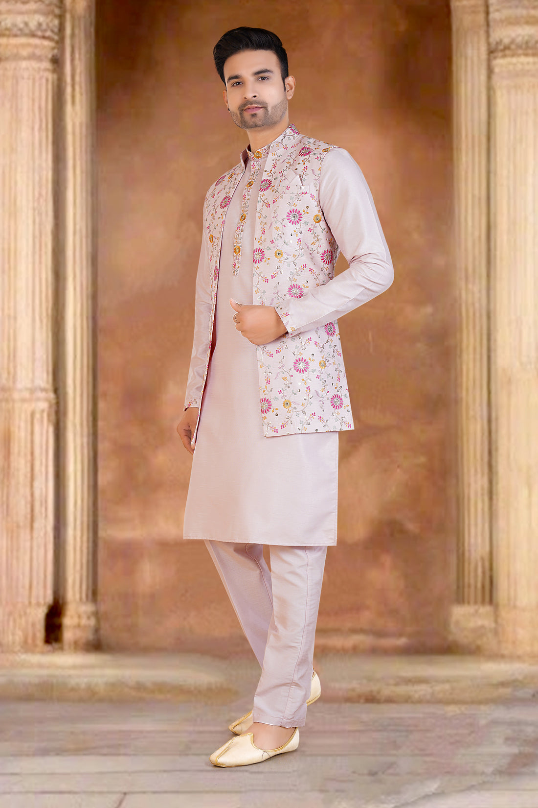 Mens Kurta Set With Jacket