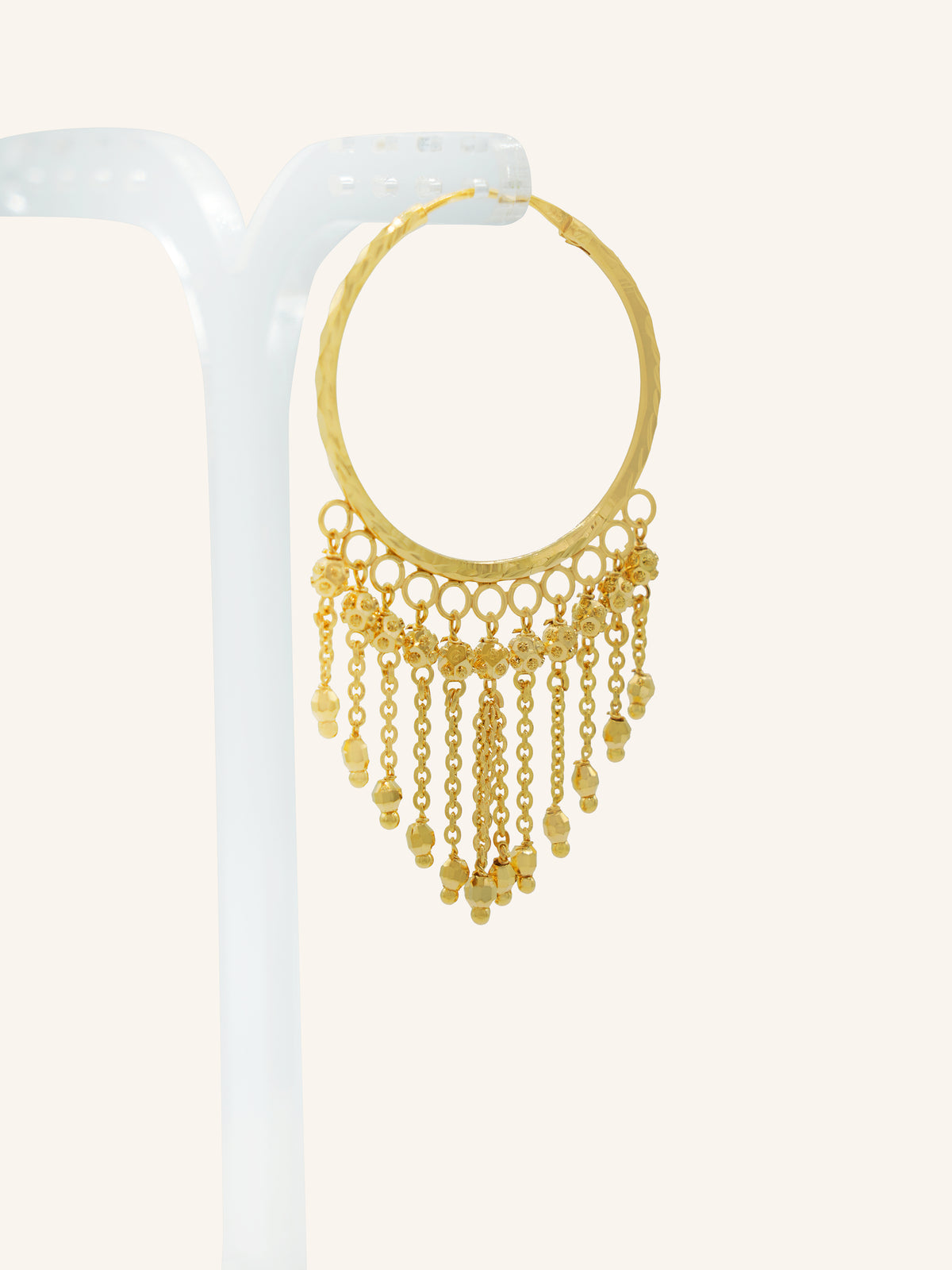 22ct Gold Hanging Bali Earrings