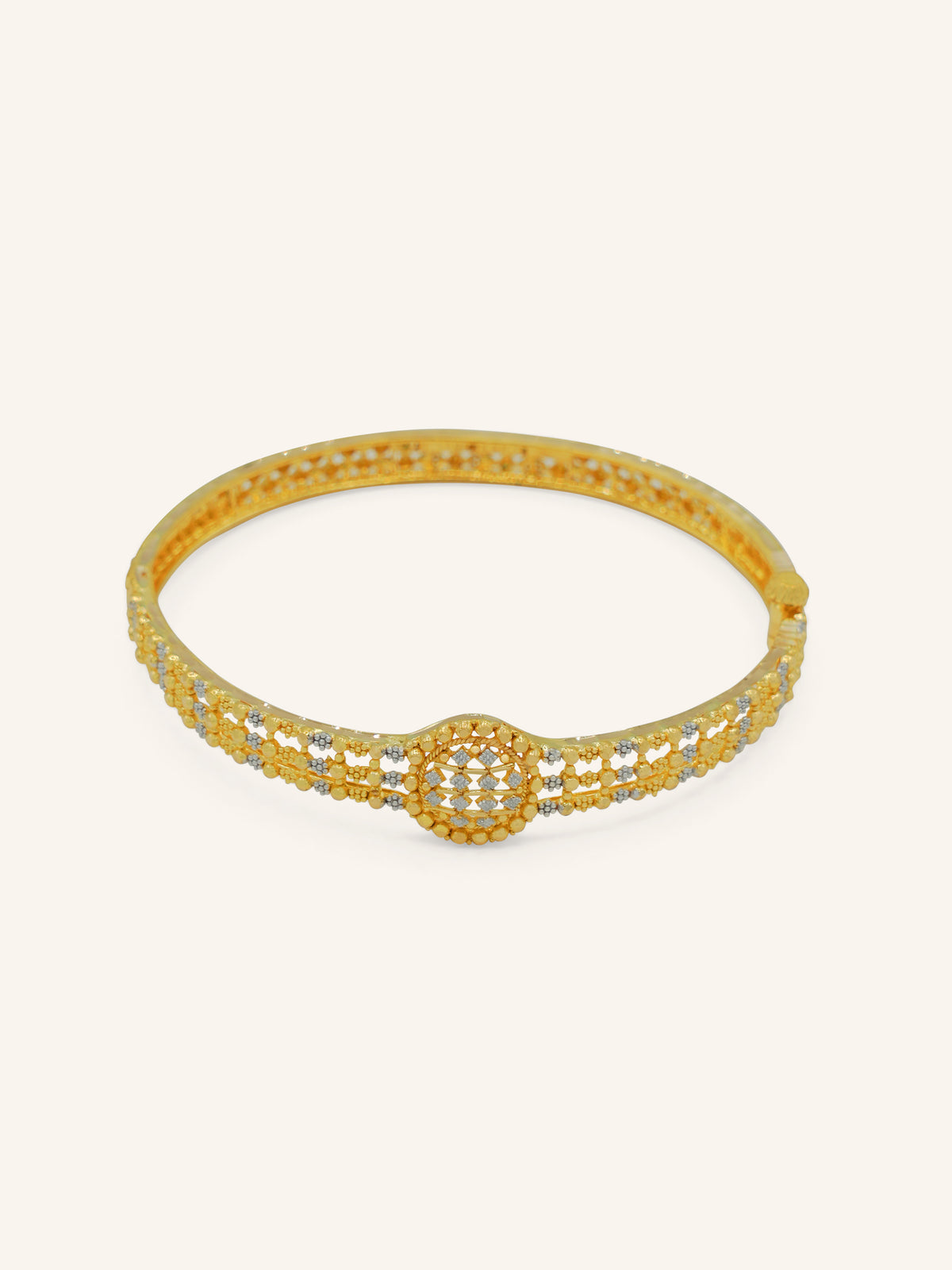 22ct Gold Screw Bangle Two Tone