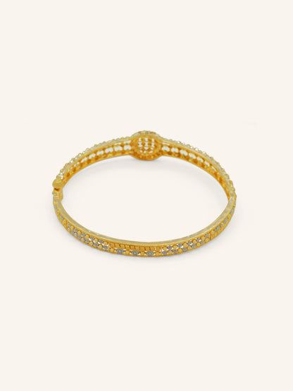 22ct Gold Screw Bangle Two Tone