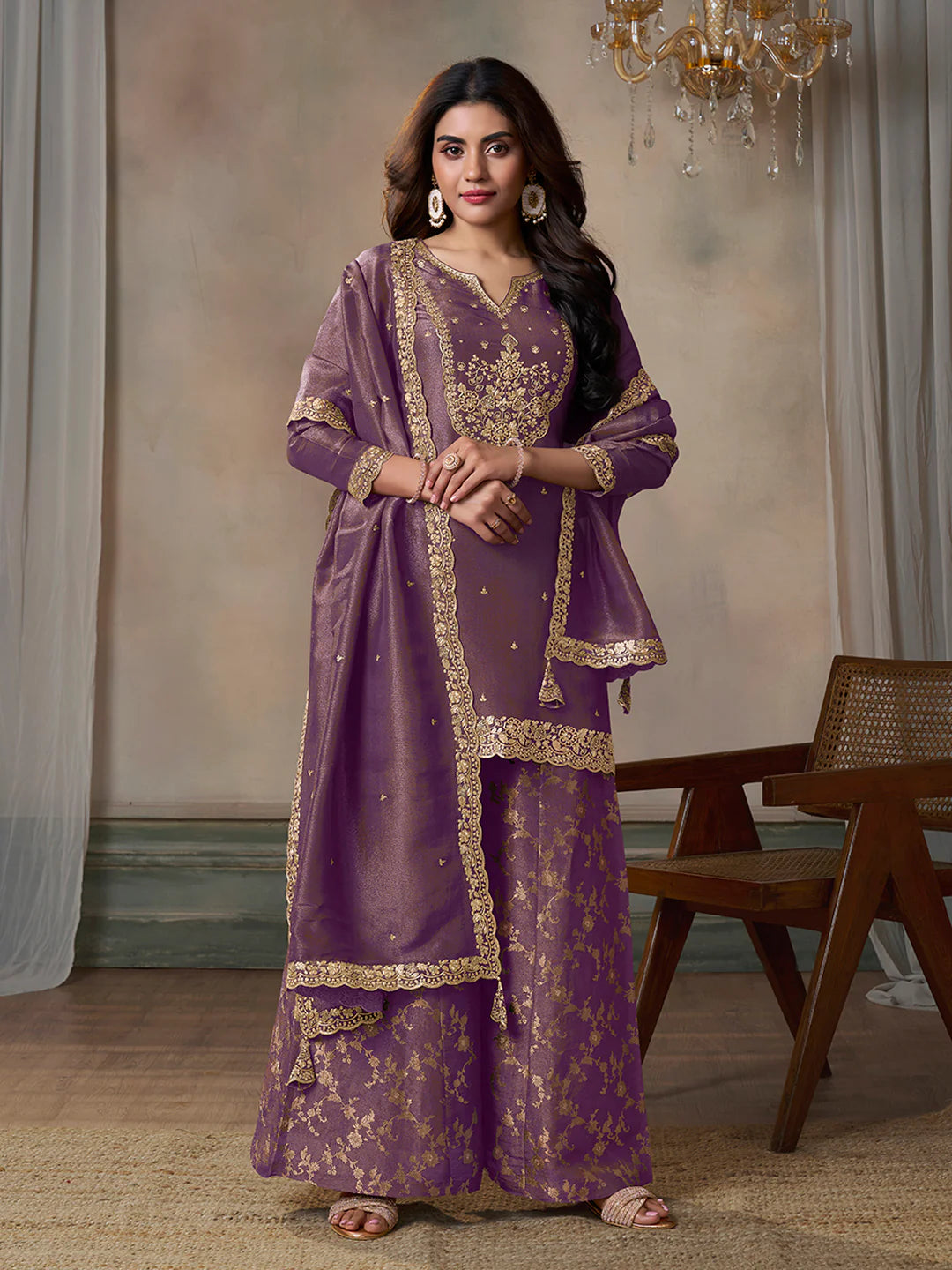 Naysa Palazzo Suit - Roop Darshan