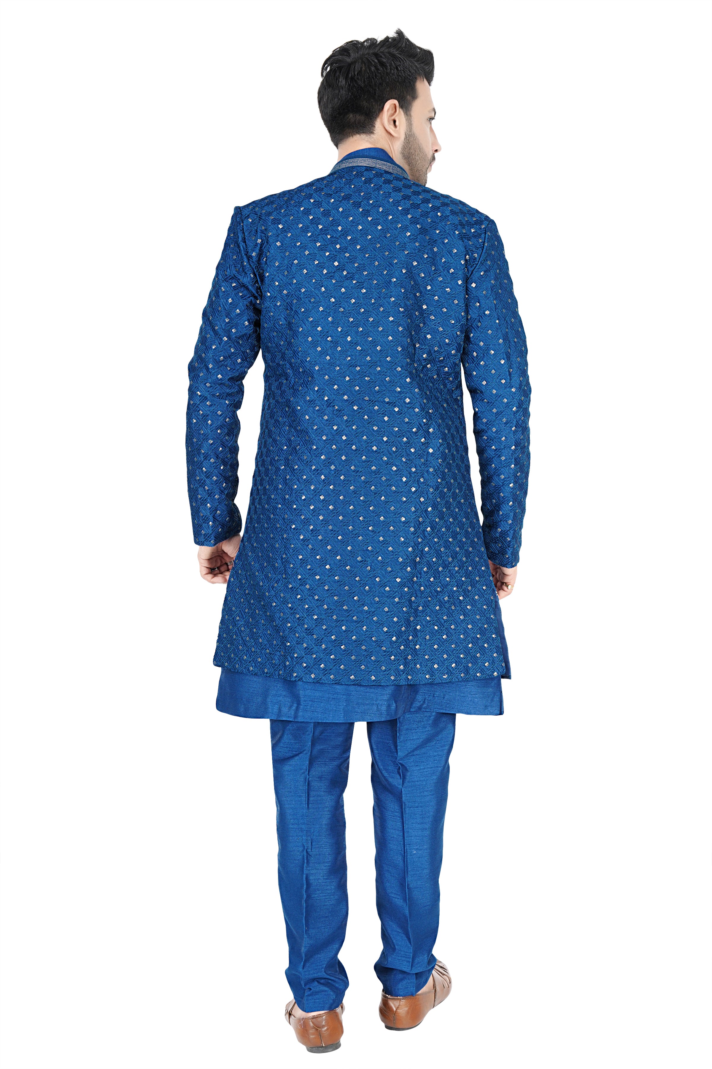 Mens Kurta Set With Jacket - Roop Darshan