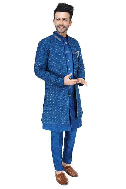 Mens Kurta Set With Jacket - Roop Darshan