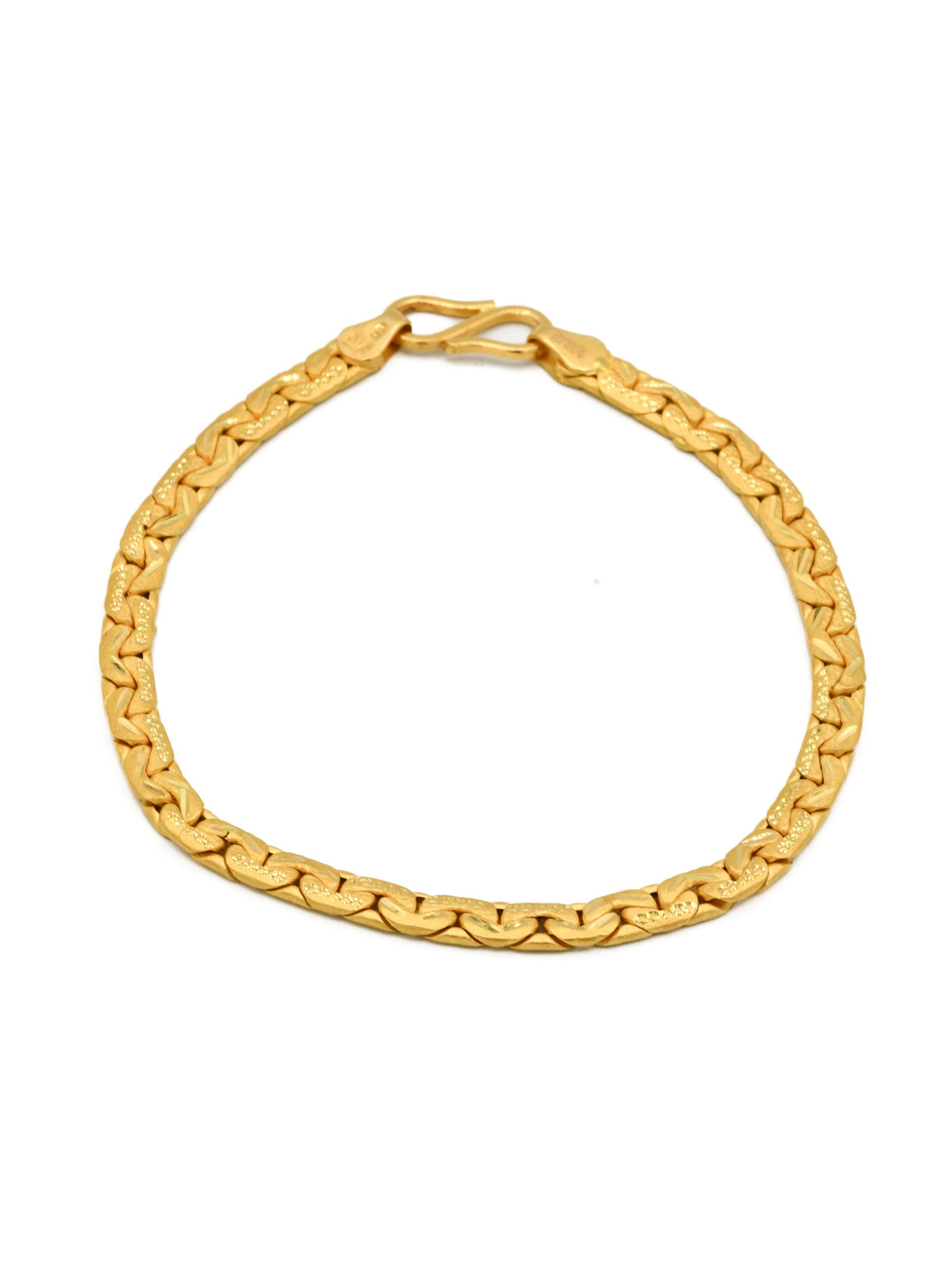 22ct Gold Hollow Mens Bracelet