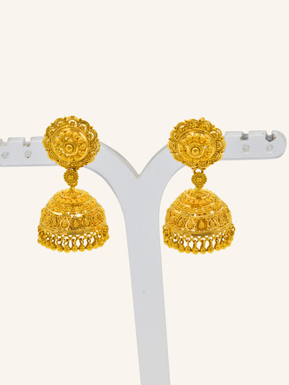 22ct Gold Jhumki Earring 14.54 GMS - Roop Darshan