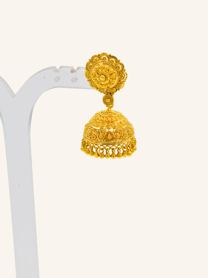 22ct Gold Jhumki Earring 14.54 GMS - Roop Darshan