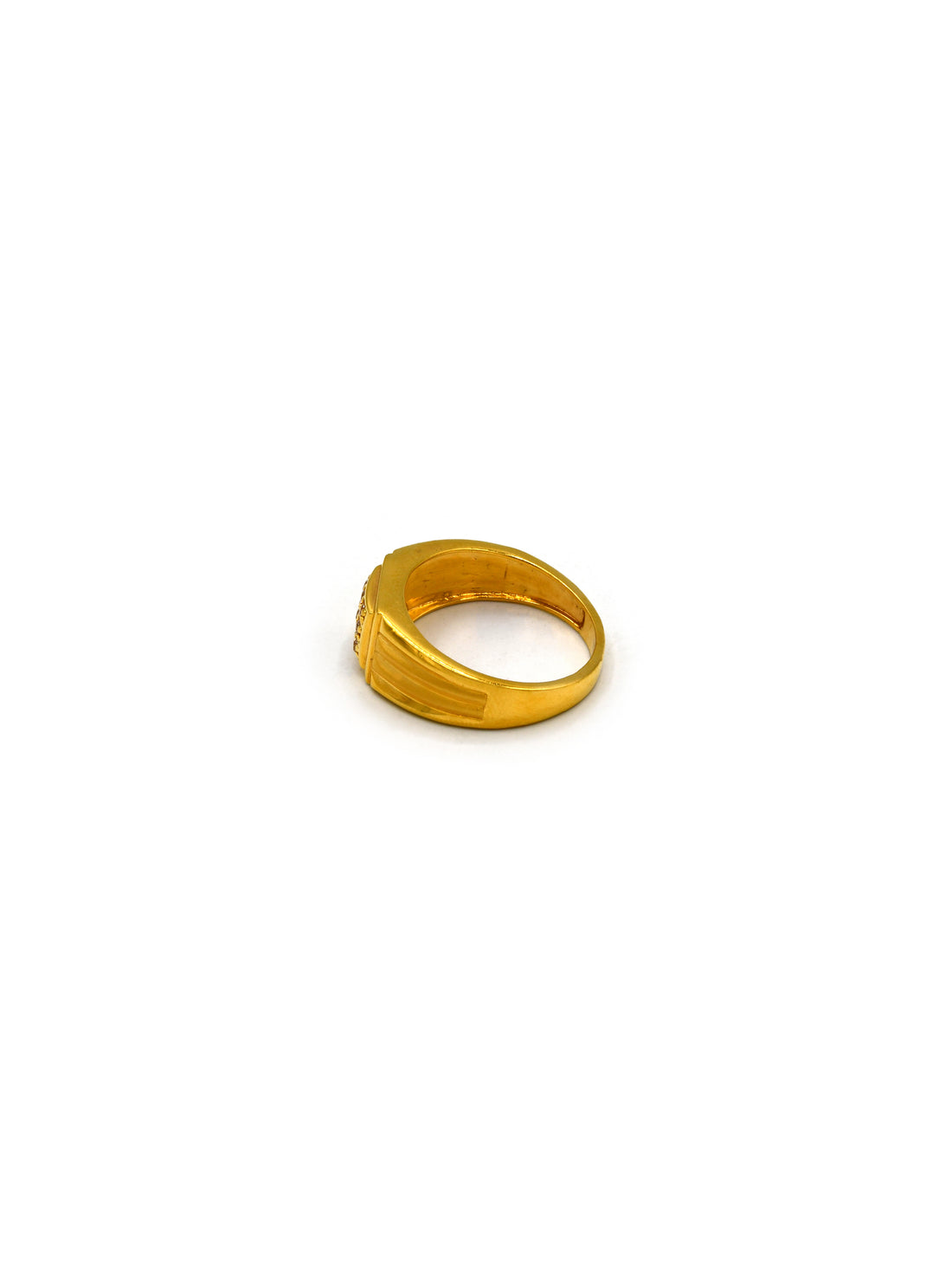22Ct Gold CZ Mens Ring - Roop Darshan