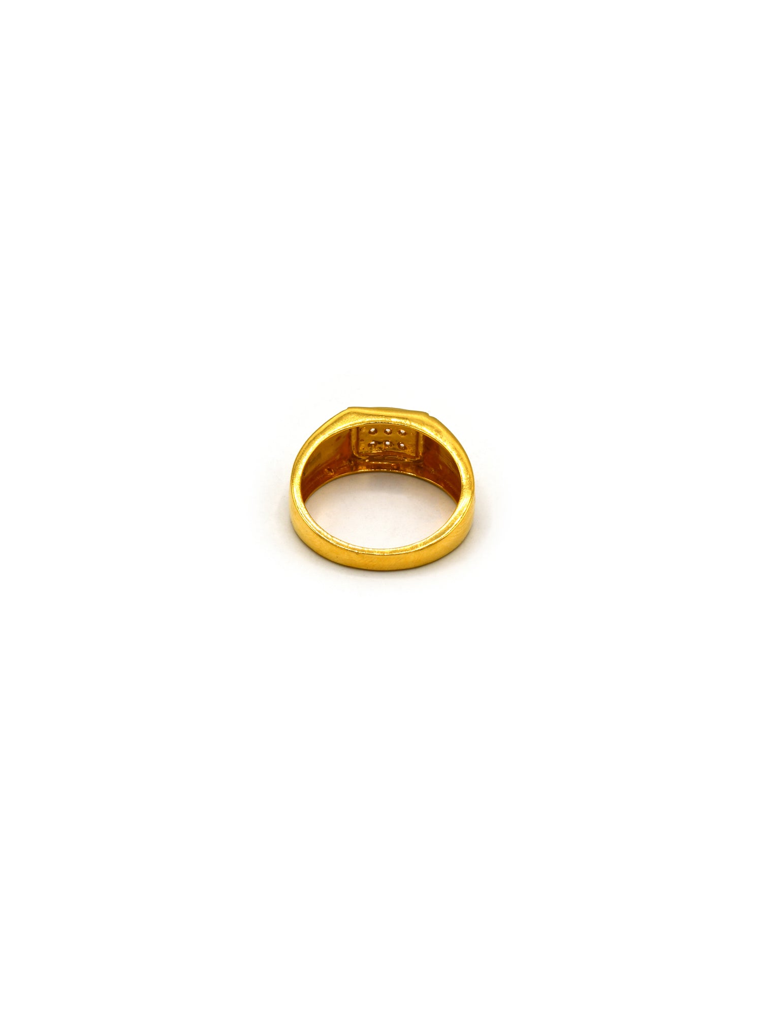 22Ct Gold CZ Mens Ring - Roop Darshan