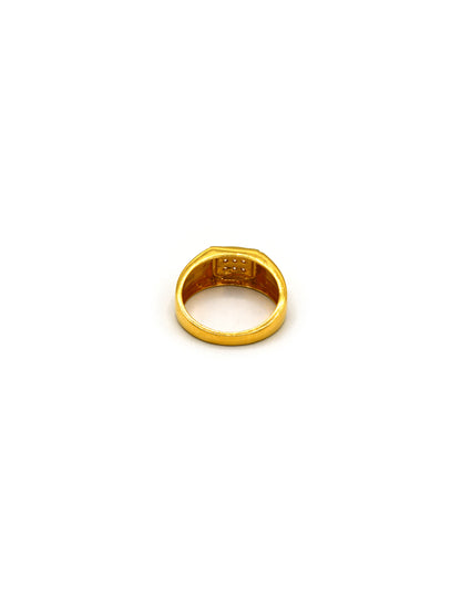 22Ct Gold CZ Mens Ring - Roop Darshan