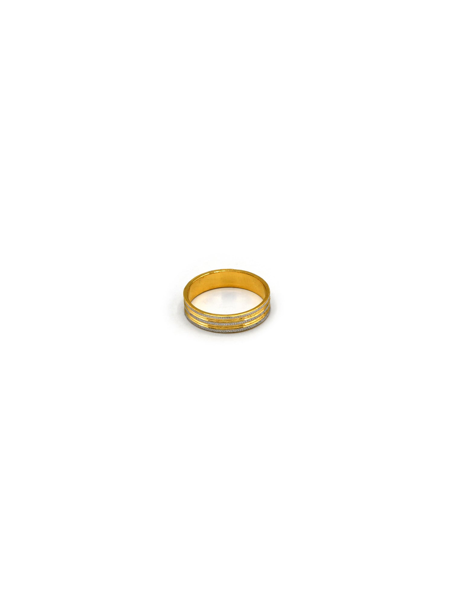 22Ct Gold Two Tone Band Ring