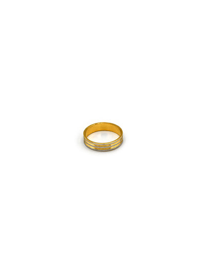 22Ct Gold Two Tone Band Ring