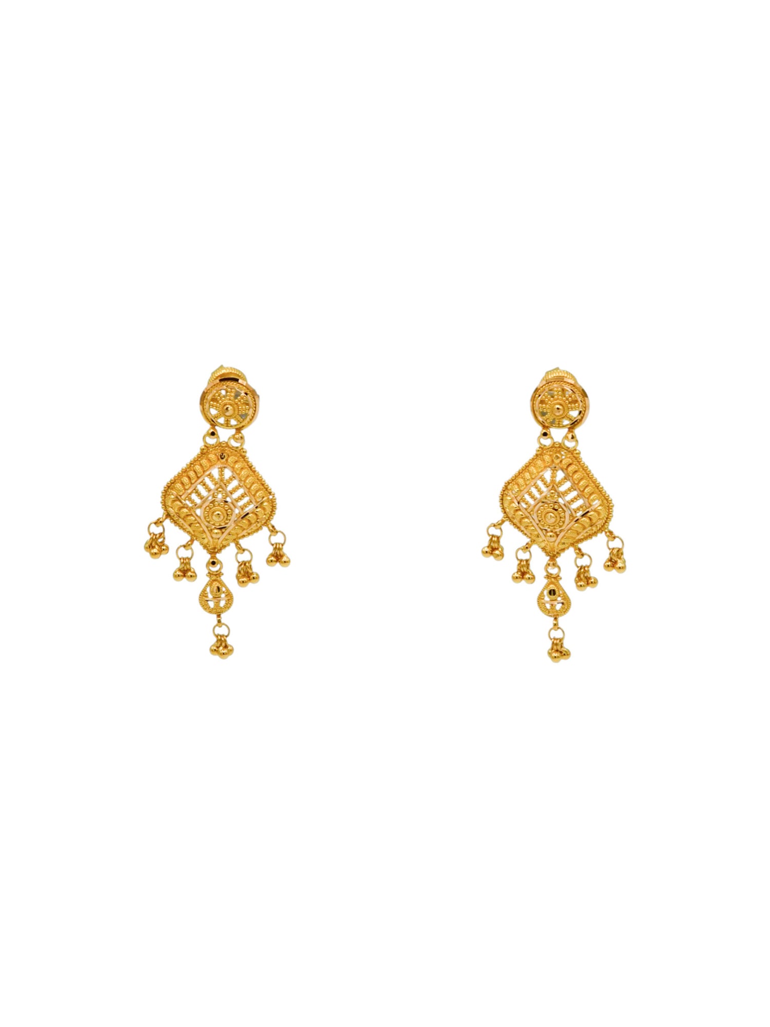 22Ct Gold Long Necklace Set - Roop Darshan