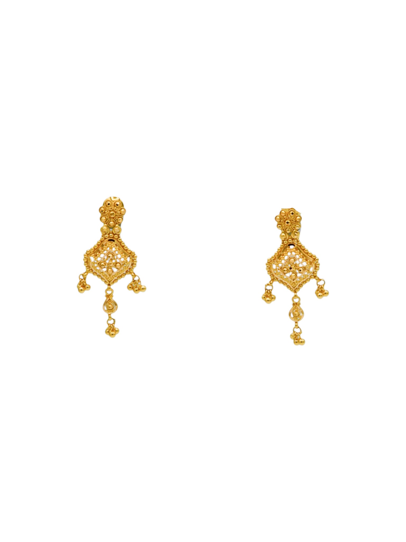 22Ct Gold Long Necklace Set - Roop Darshan