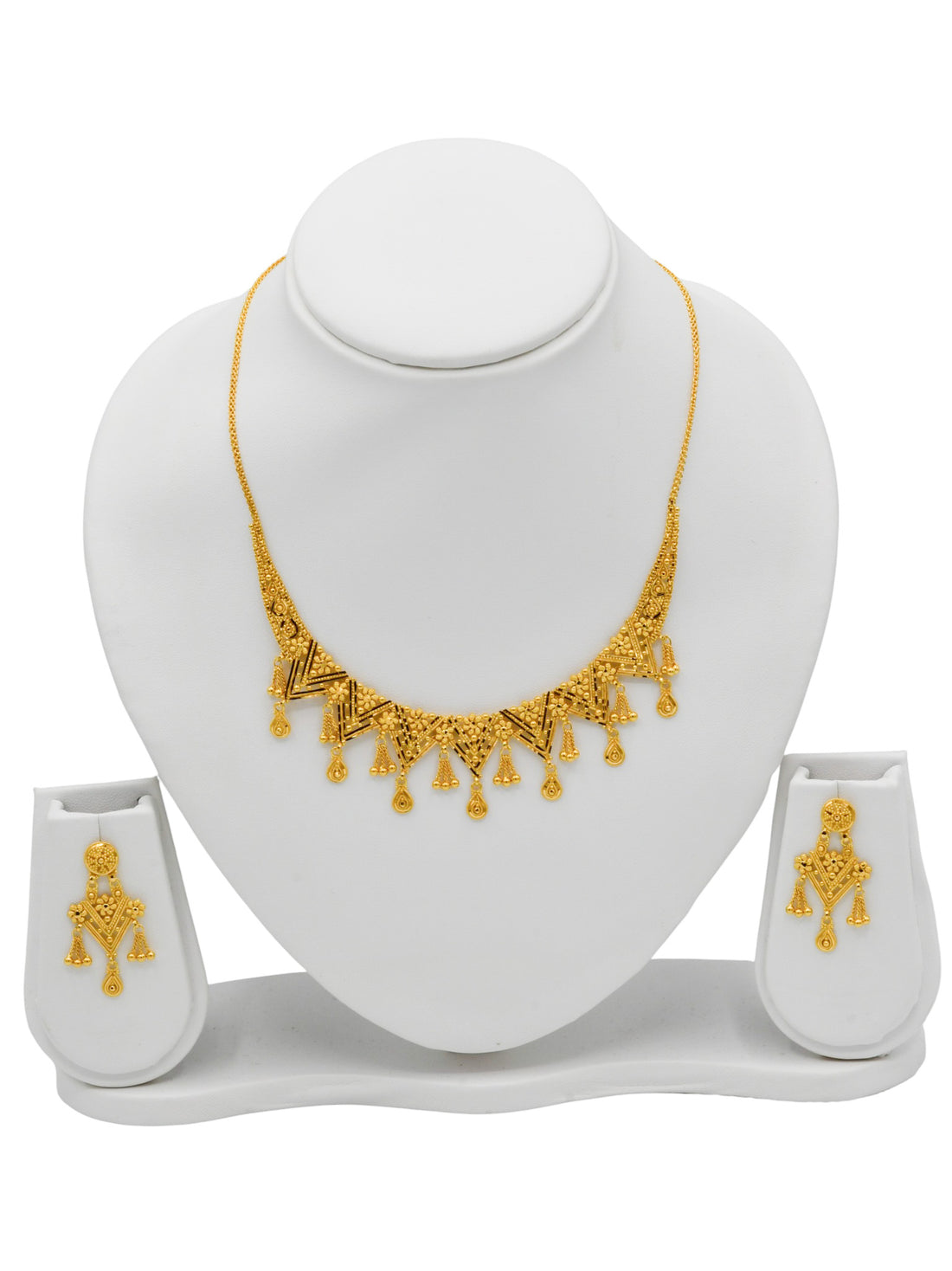 22Ct Gold Necklace Set - Roop Darshan