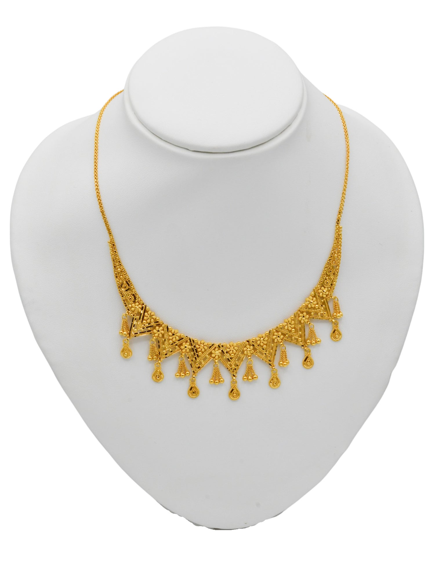 22Ct Gold Necklace Set - Roop Darshan