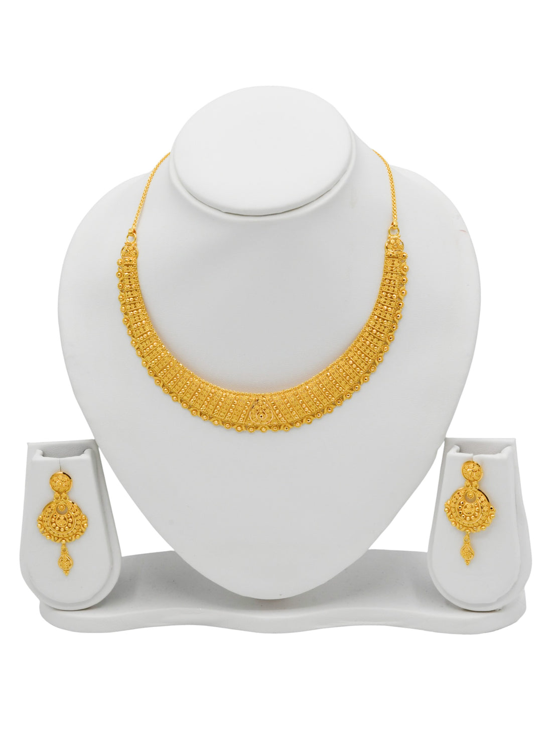 22Ct Gold Choker Necklace Set - Roop Darshan