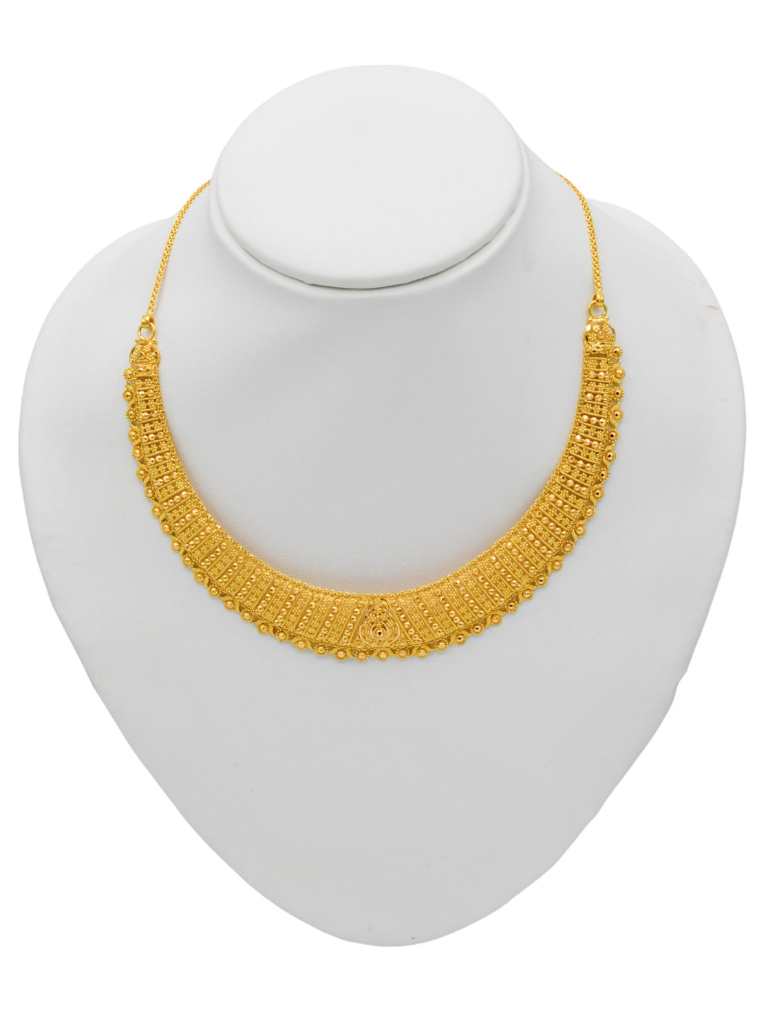 22Ct Gold Choker Necklace Set - Roop Darshan