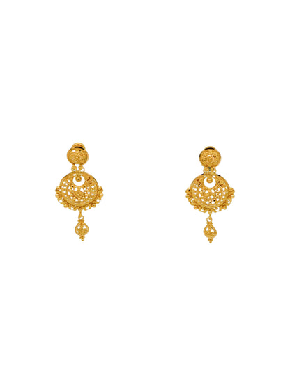 22Ct Gold Choker Necklace Set - Roop Darshan