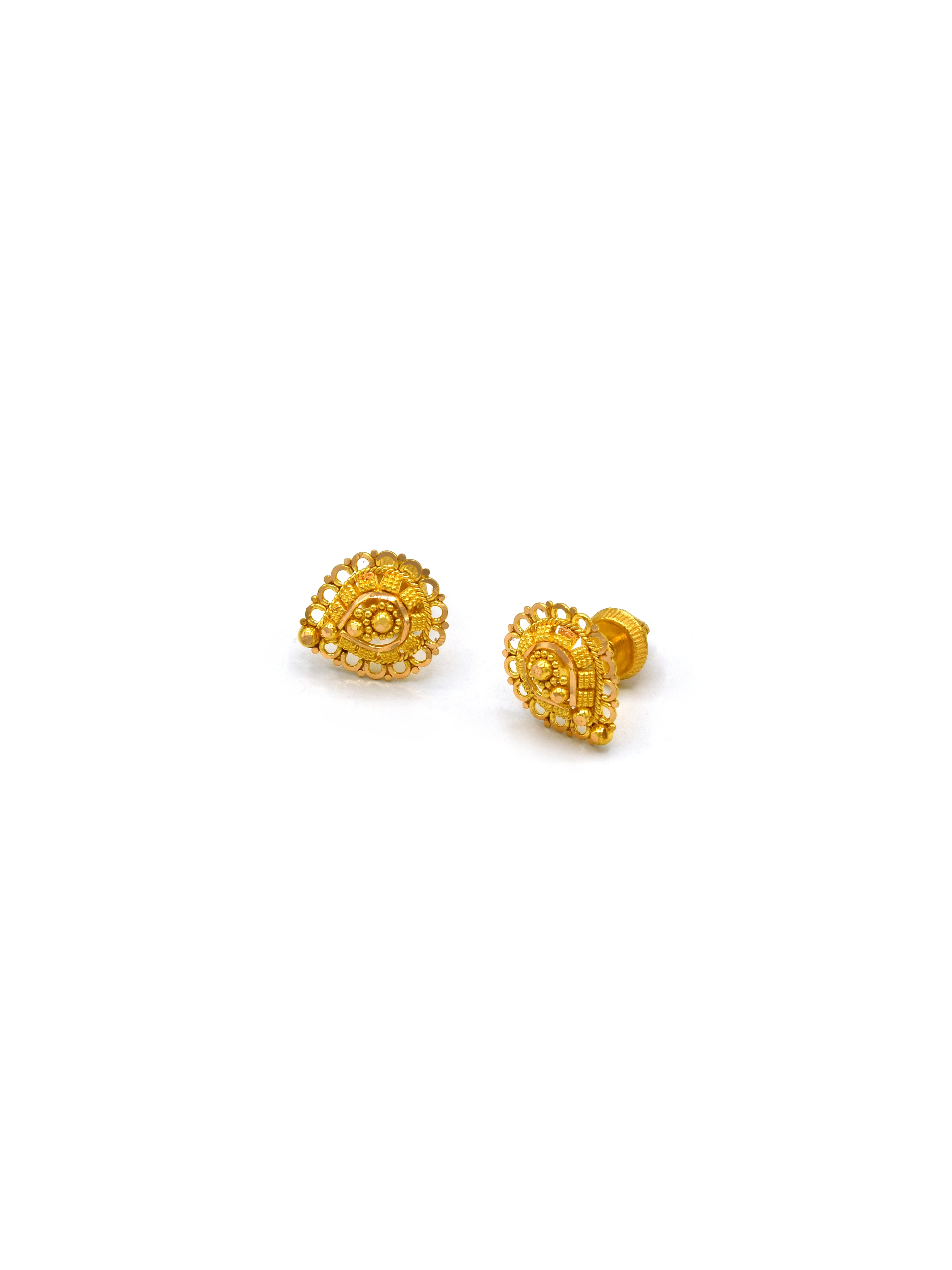 22Ct Gold Stud Earring - Roop Darshan