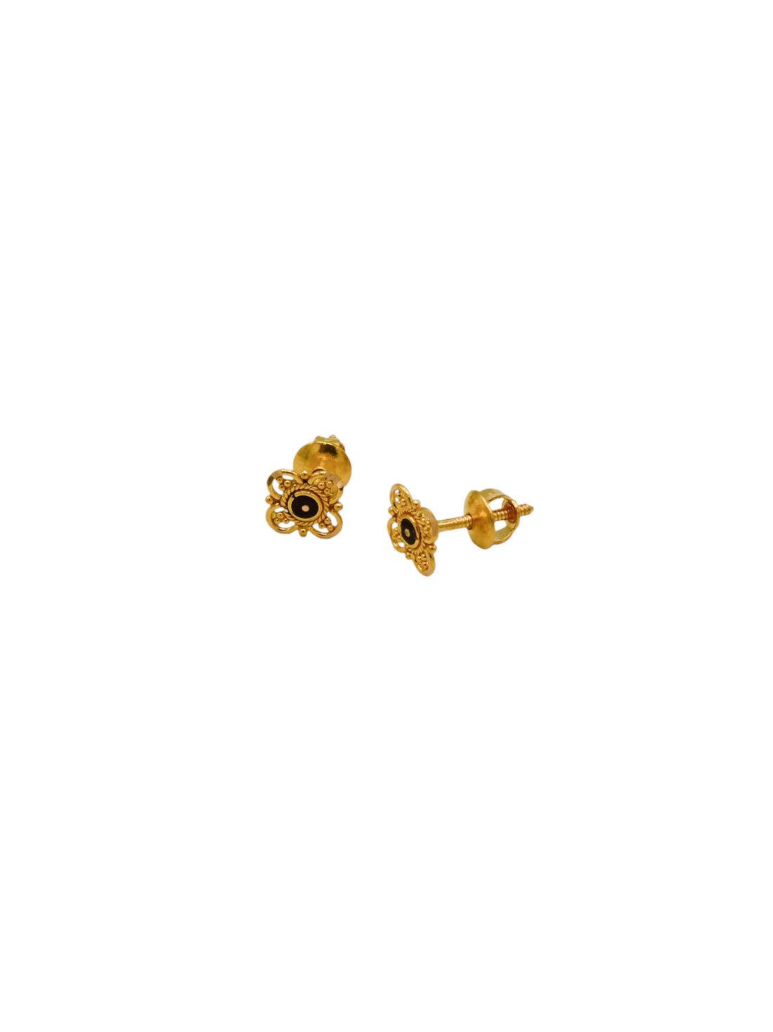 22ct Gold Minakari Stud Earrings - Roop Darshan