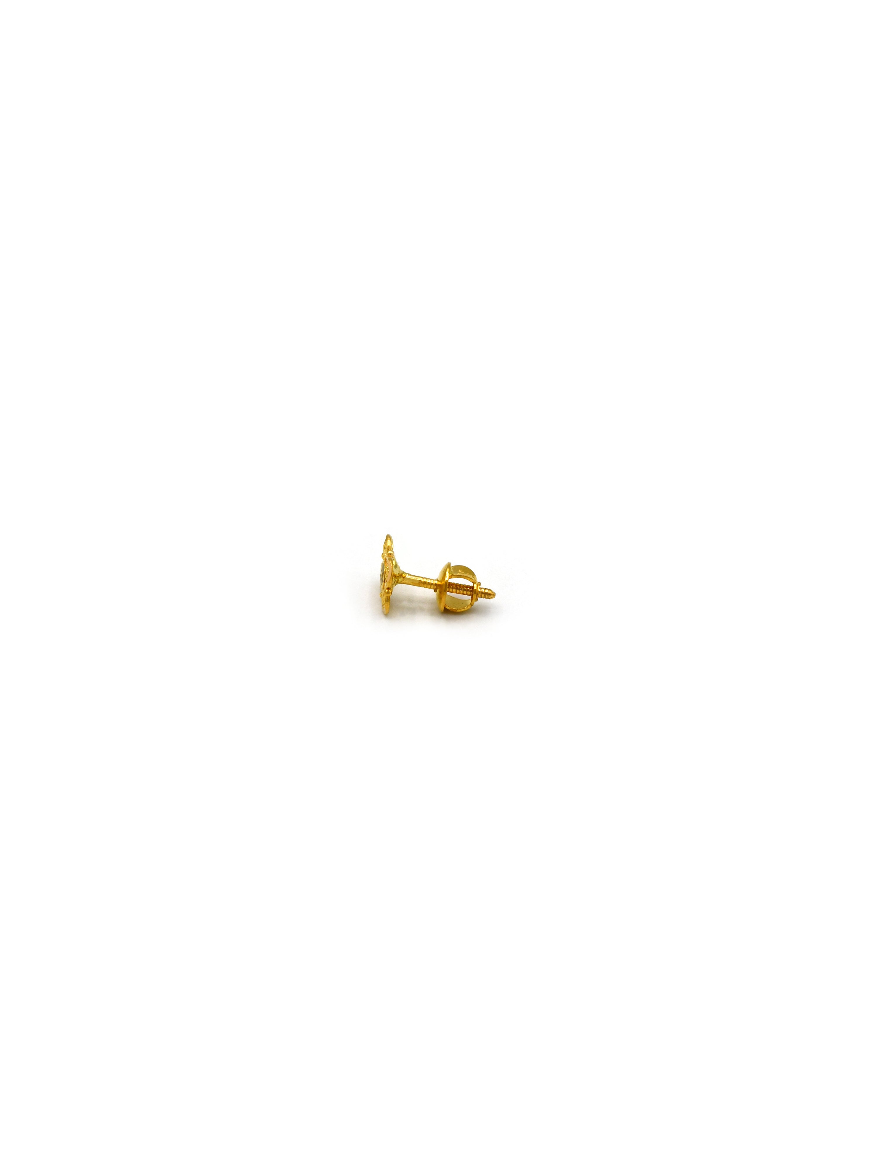 22ct Gold Minakari Stud Earrings - Roop Darshan
