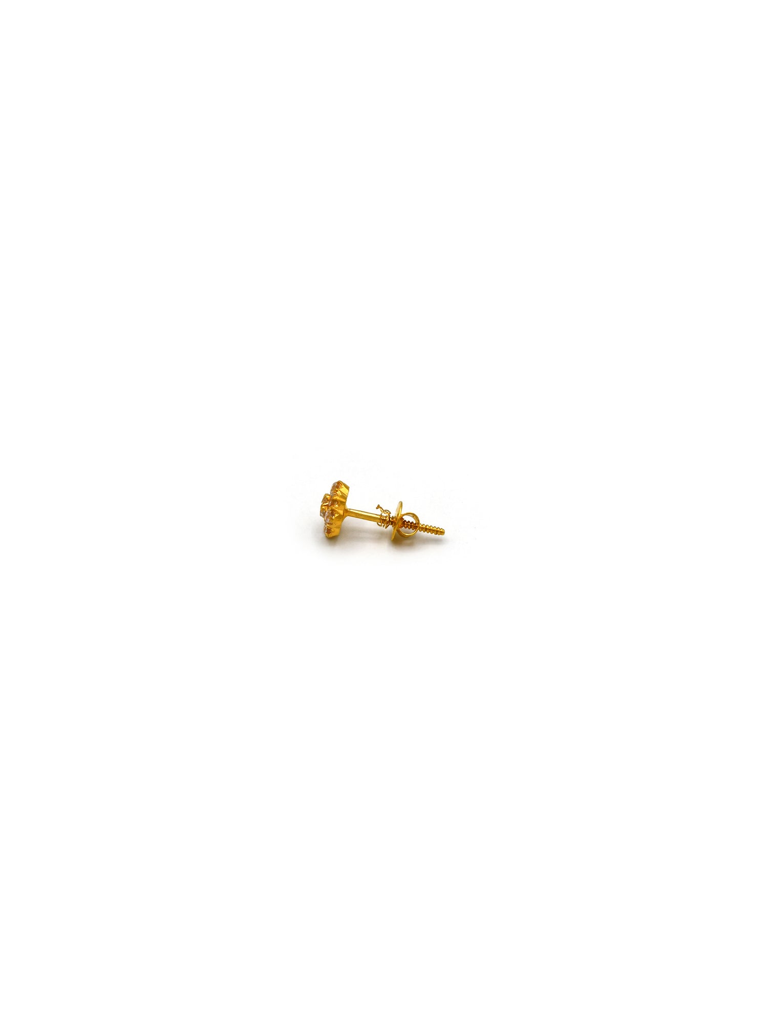 22ct Gold CZ Stud Earrings - Roop Darshan