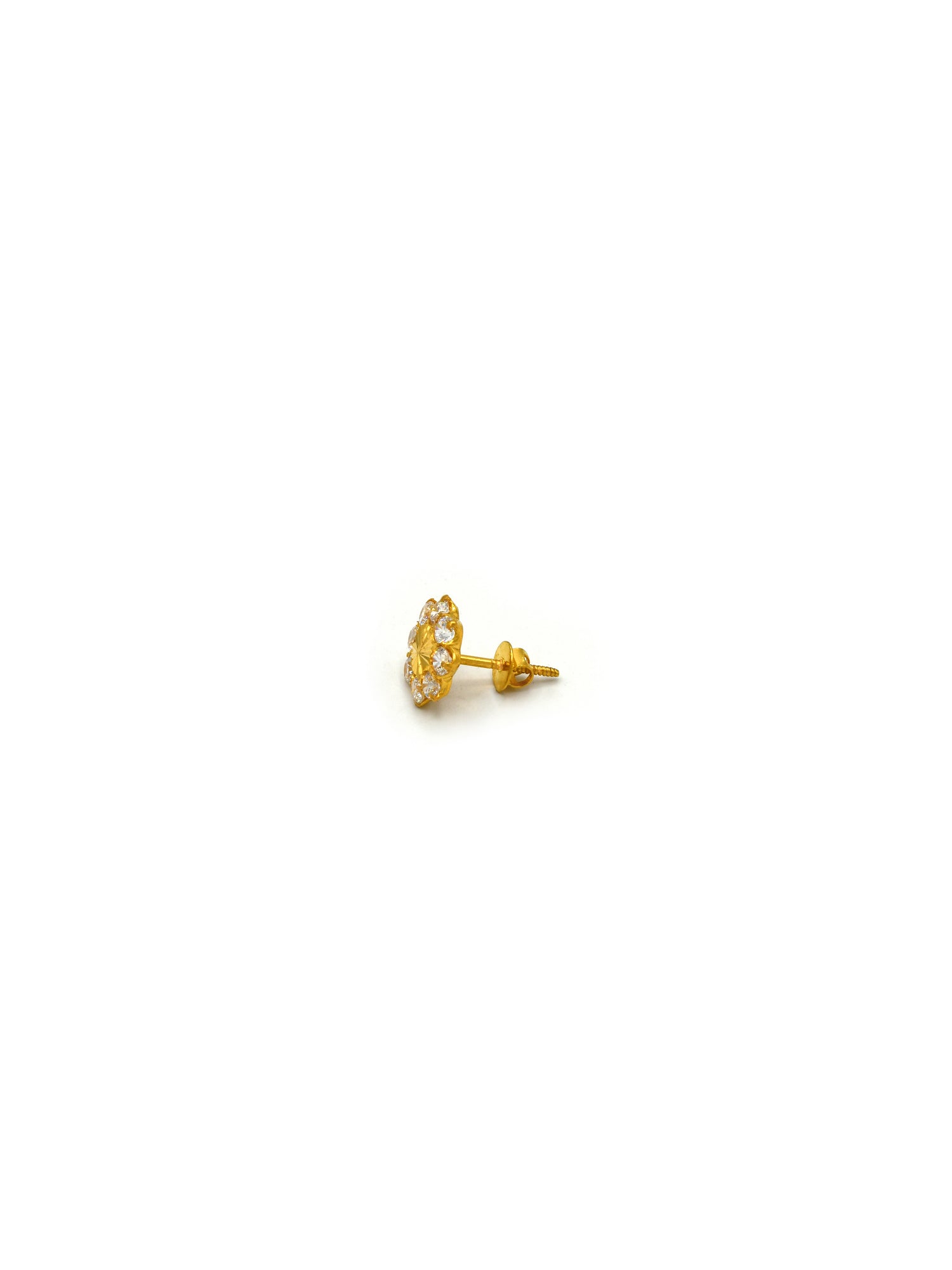 22ct Gold CZ Stud Earrings - Roop Darshan