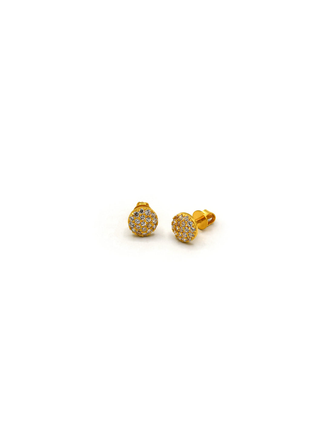 22ct Gold CZ Stud Earrings - Roop Darshan
