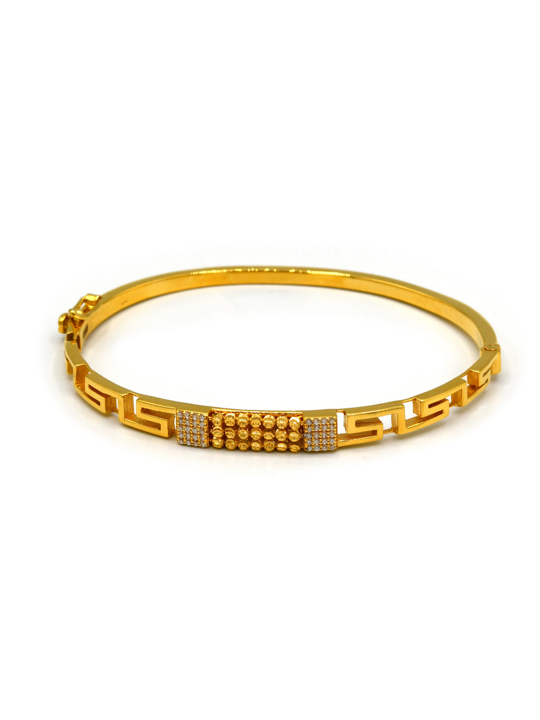 22ct Gold CZ 1 Piece Ladies Bangle - Roop Darshan