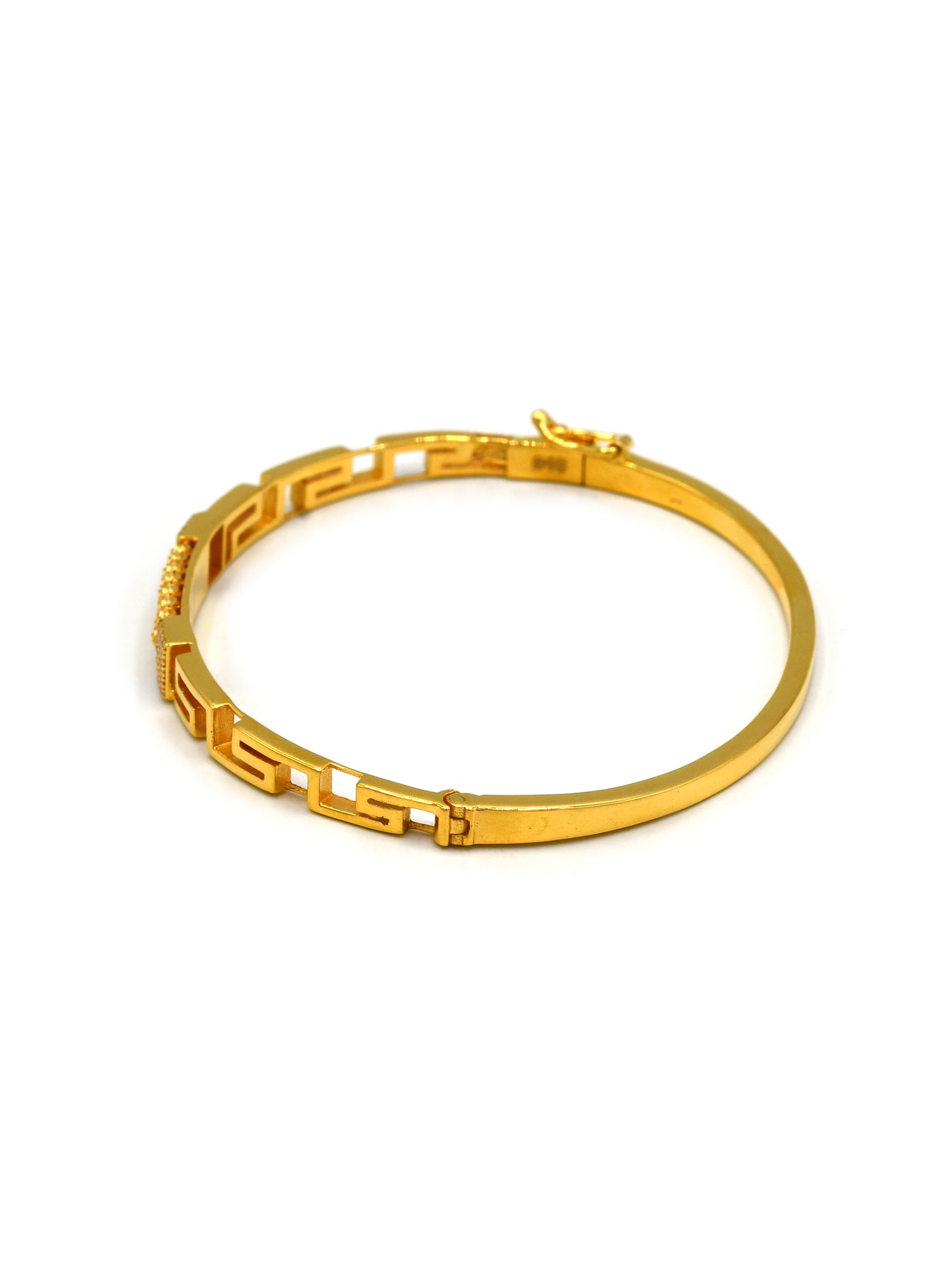 22ct Gold CZ 1 Piece Ladies Bangle - Roop Darshan