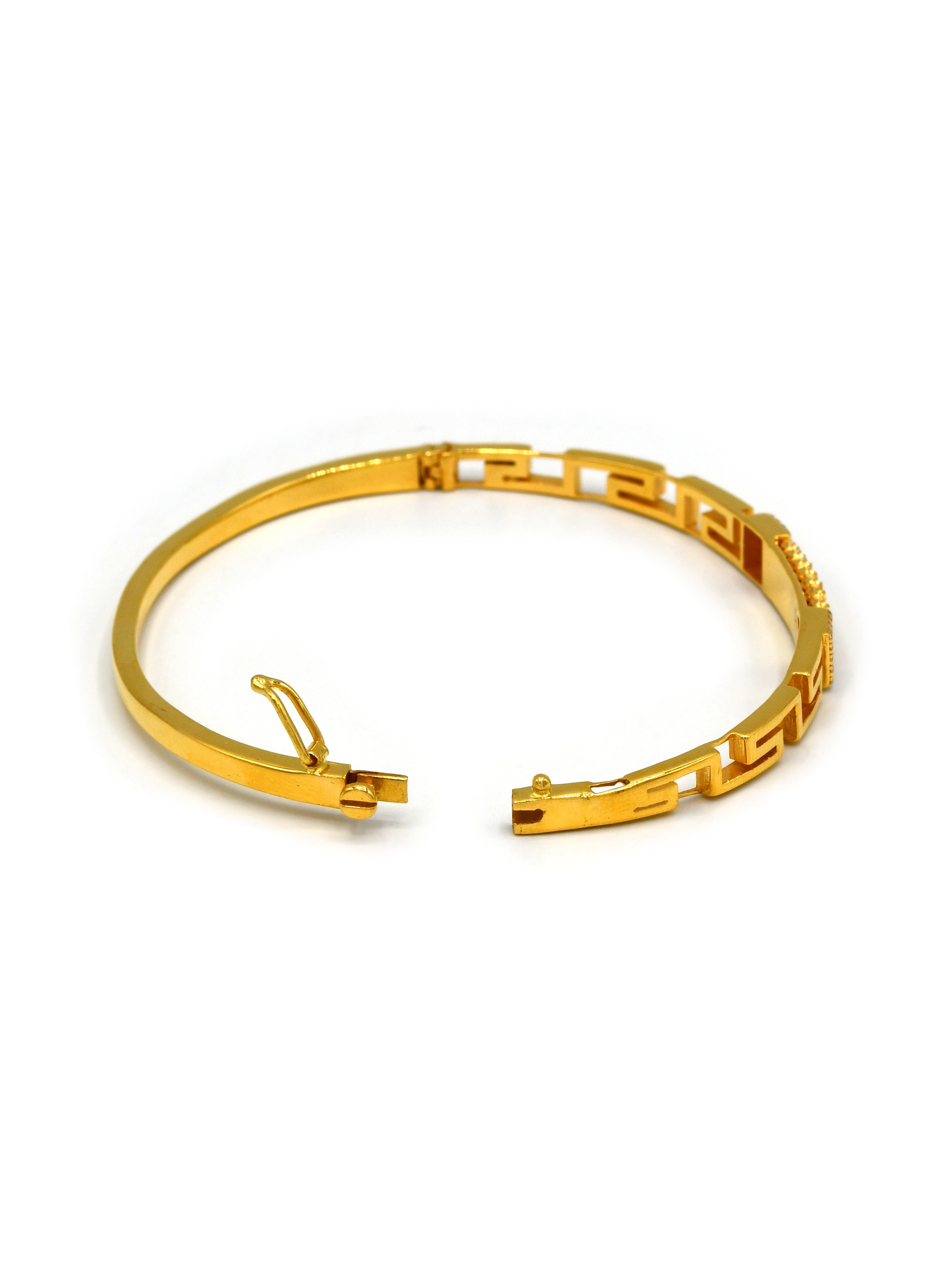 22ct Gold CZ 1 Piece Ladies Bangle - Roop Darshan