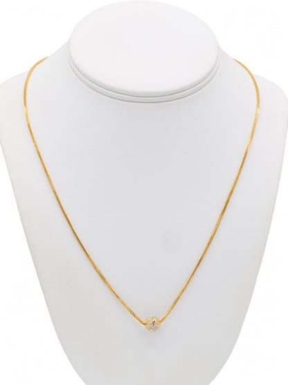 22ct Gold Two Tone Ball Fancy Chain