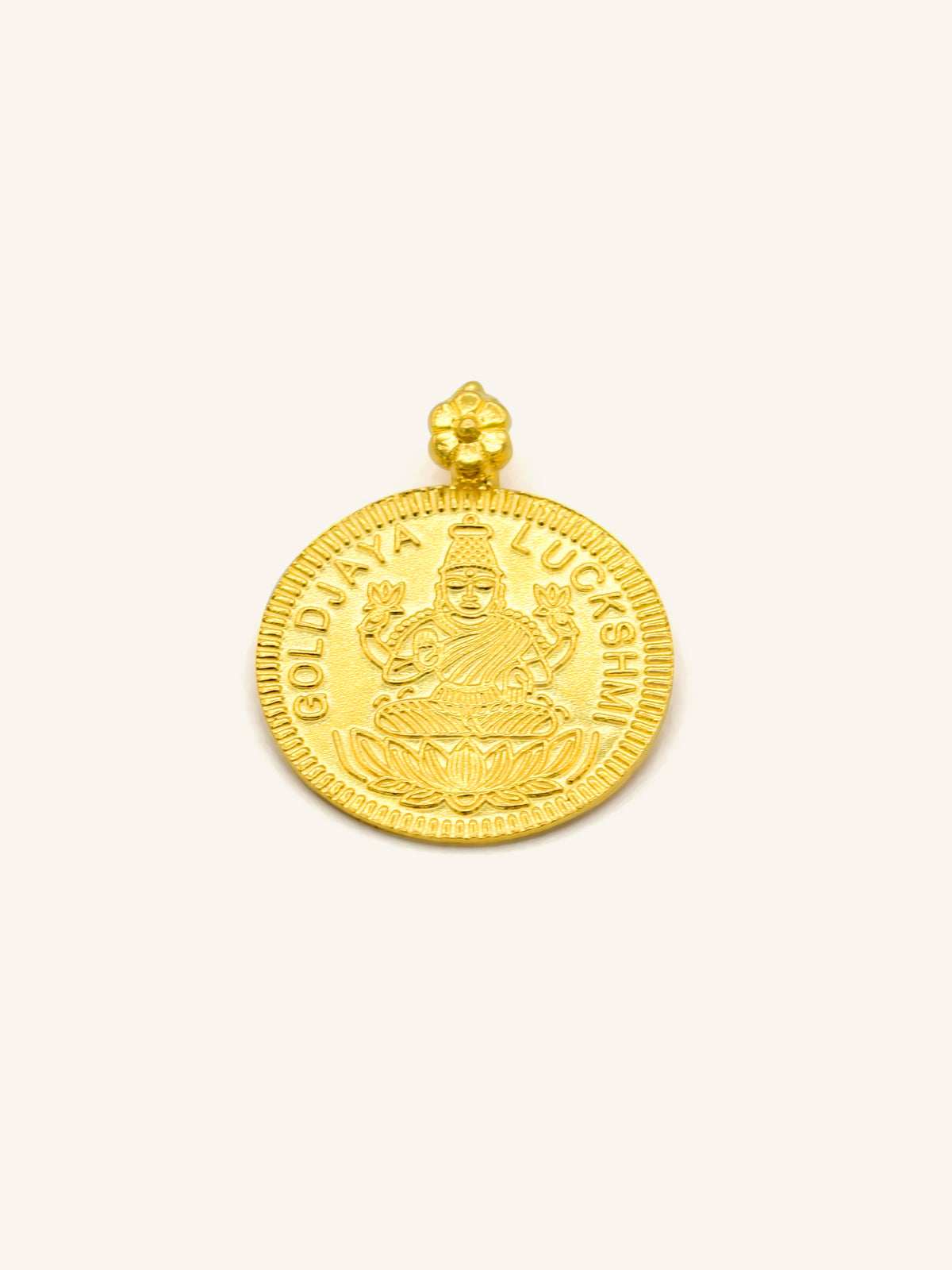 22ct Gold Coin Laxmi Ganesh Pendant