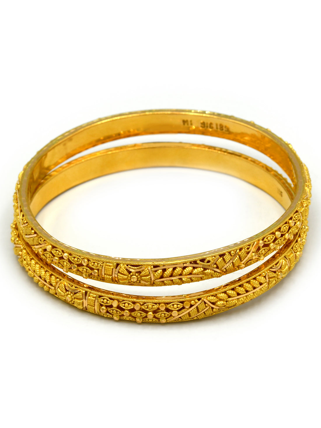 22ct Gold 2 Piece Bangle - Roop Darshan